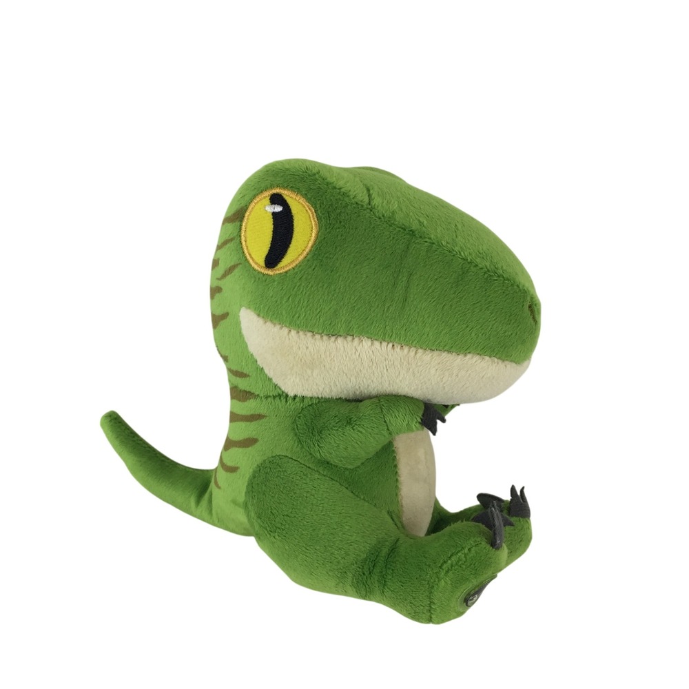 Jurassic Park Velociraptor Plush 6" Green Dinosaur 2022 Striped Toy Factory - Picture 1 of 9